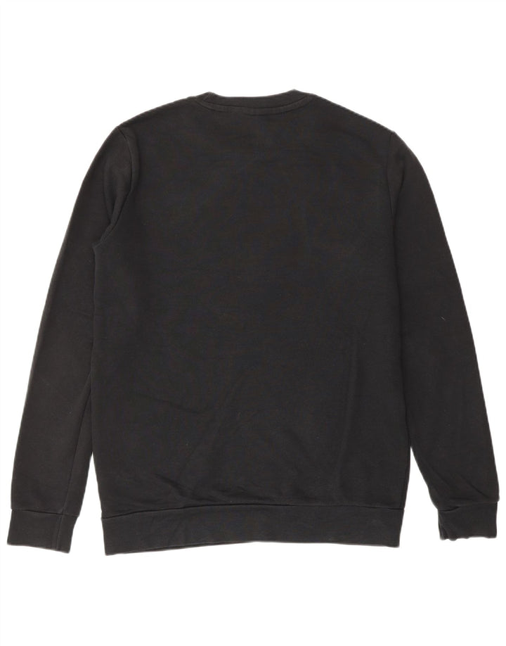 Felpa grafica da uomo ADIDAS, maglione piccolo, cotone nero