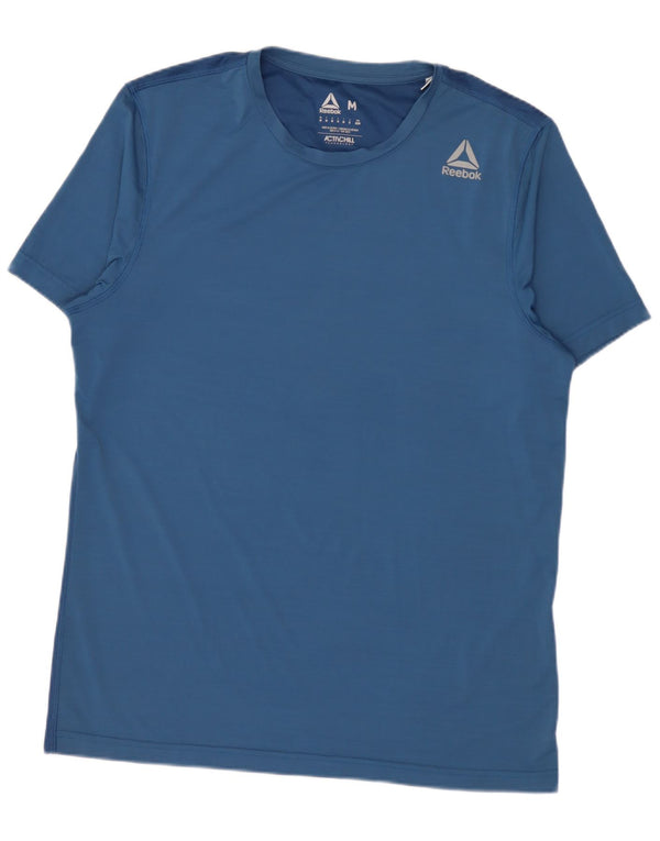 T-shirt Reebok da uomo Top in nylon blu medio