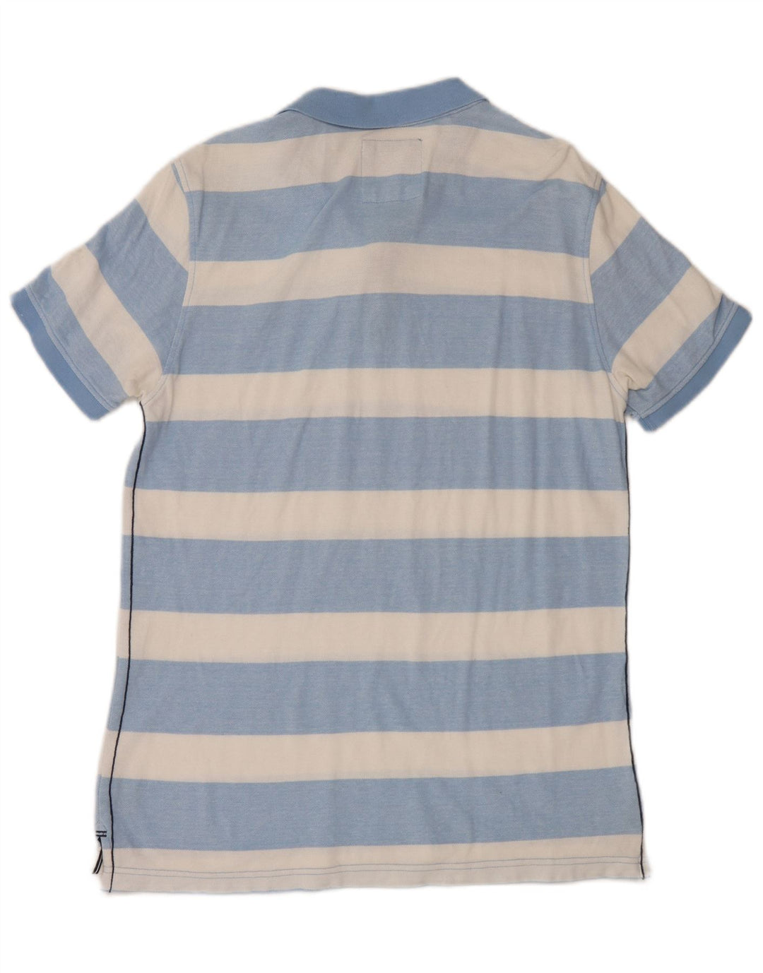 Crew Clothing Polo da uomo in cotone a righe blu medio