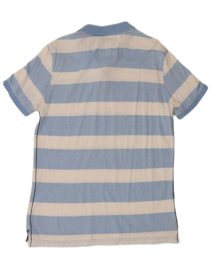 Crew Clothing Polo da uomo in cotone a righe blu medio