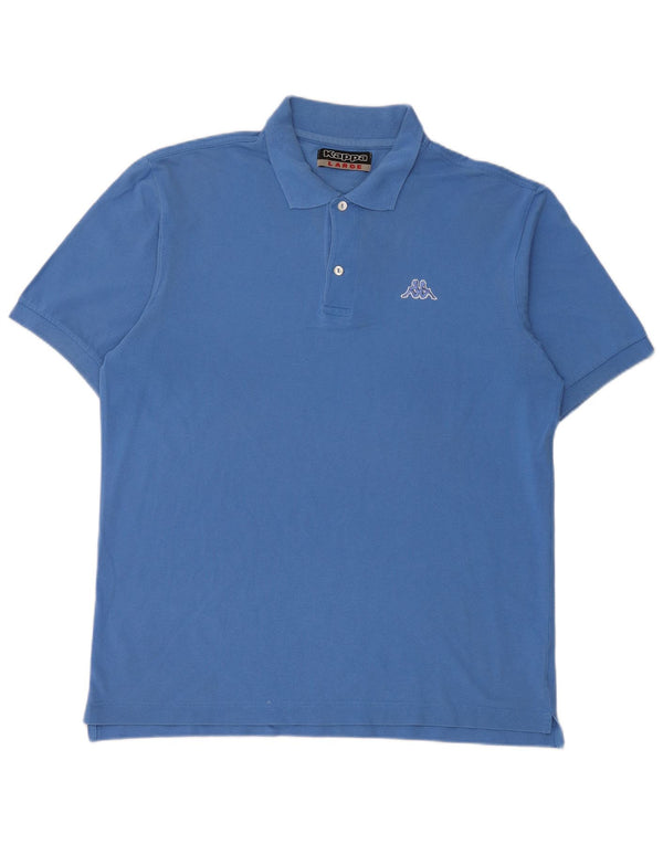 Polo Kappa Uomo Large Blu In Cotone