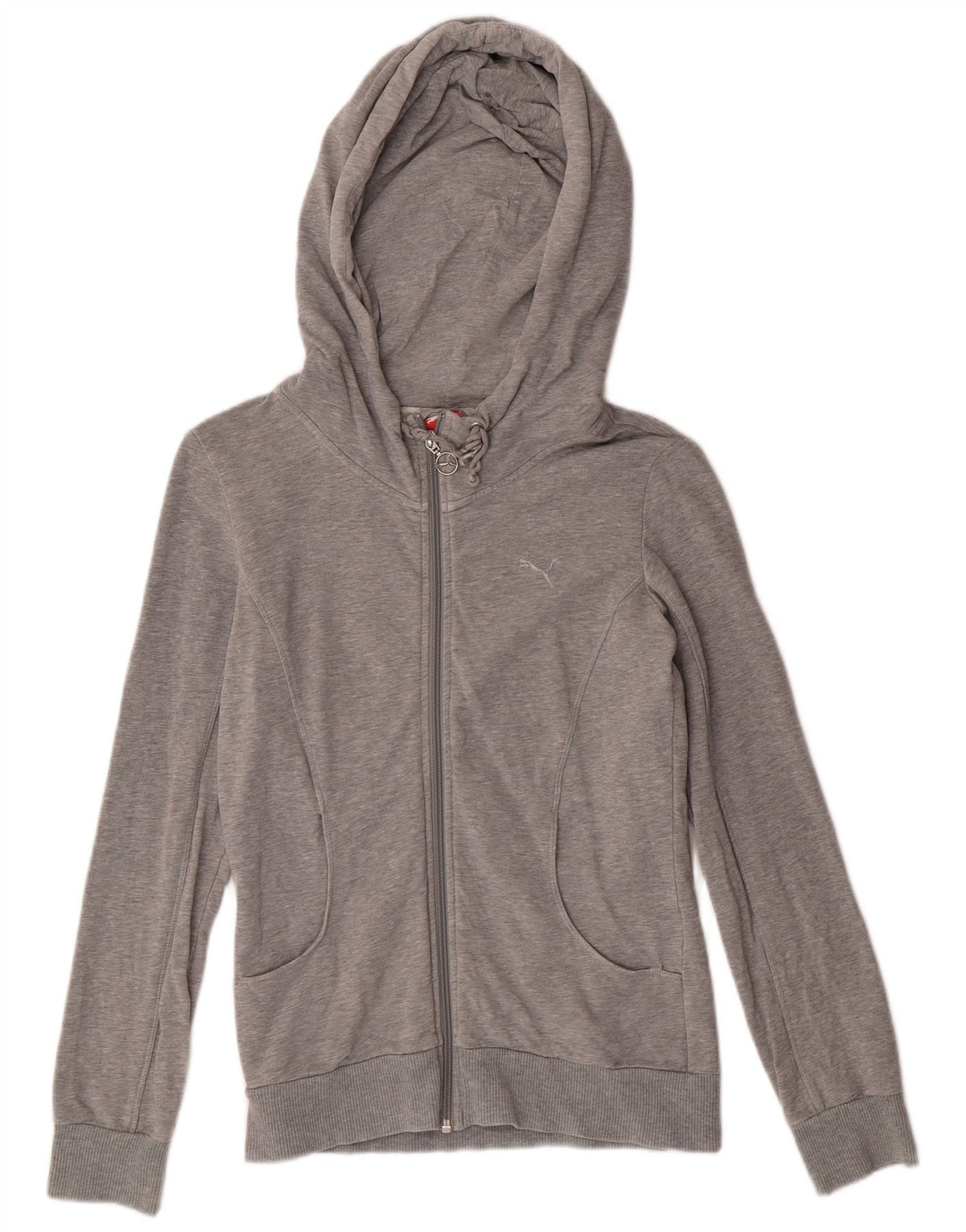 PUMA Womens Zip Hoodie Sweater UK 8 Small Grey