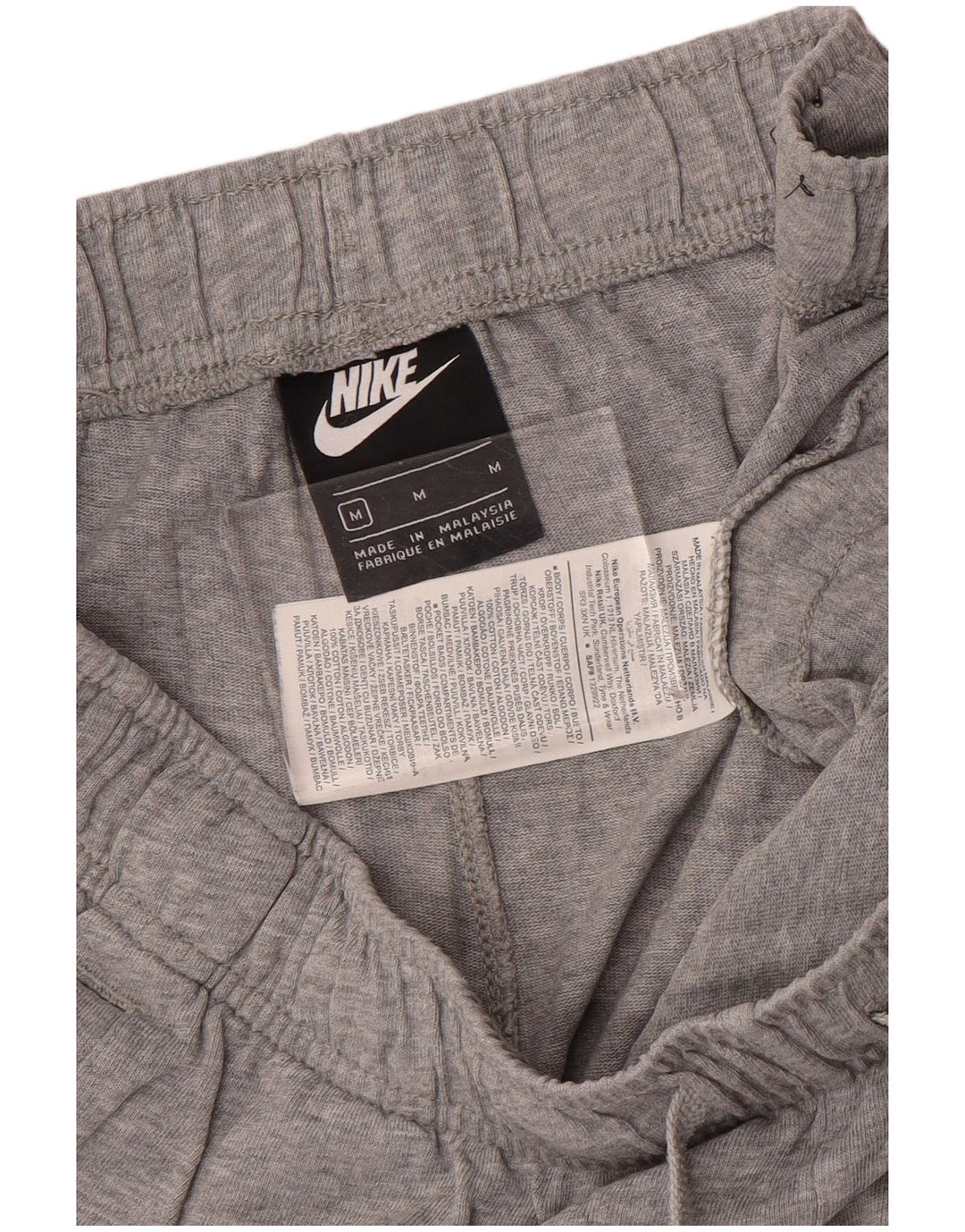 Pantaloncini sportivi Nike da uomo in cotone grigio medio