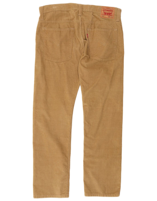 Levi's Uomo 504 Pantaloni dritti in velluto a coste W36 L32 Cotone Beige