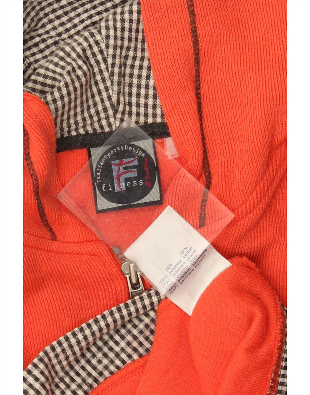 Maglione con cappuccio e zip corto oversize da donna LOTTO UK 10 piccolo poliestere rosso