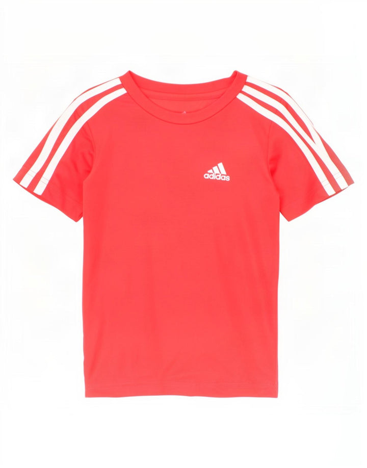 T-shirt grafica Adidas Aeroready da ragazzo, 4-5 anni, in poliestere rosso