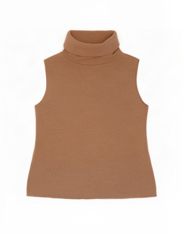 Canotta da donna Zara UK 10 piccola in cotone marrone