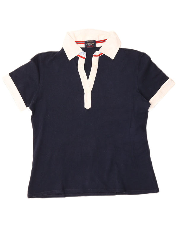 Polo da rugby da donna Paul & Shark Yachting UK 18 XL cotone blu navy