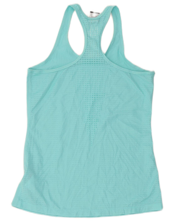 Canotta Nike Dri Fit da donna UK 14 Large Turchese Poliestere