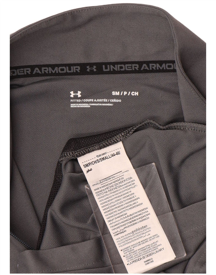 Giacca da ginnastica aderente da uomo Under Armour piccola in poliestere grigio
