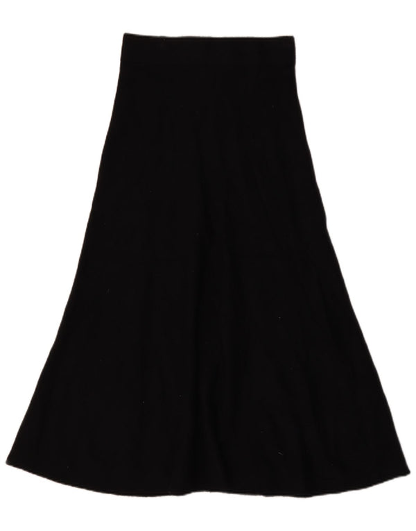 Gonna a trapezio a vita alta da donna Marks & Spencer UK 10 piccola W26 nera