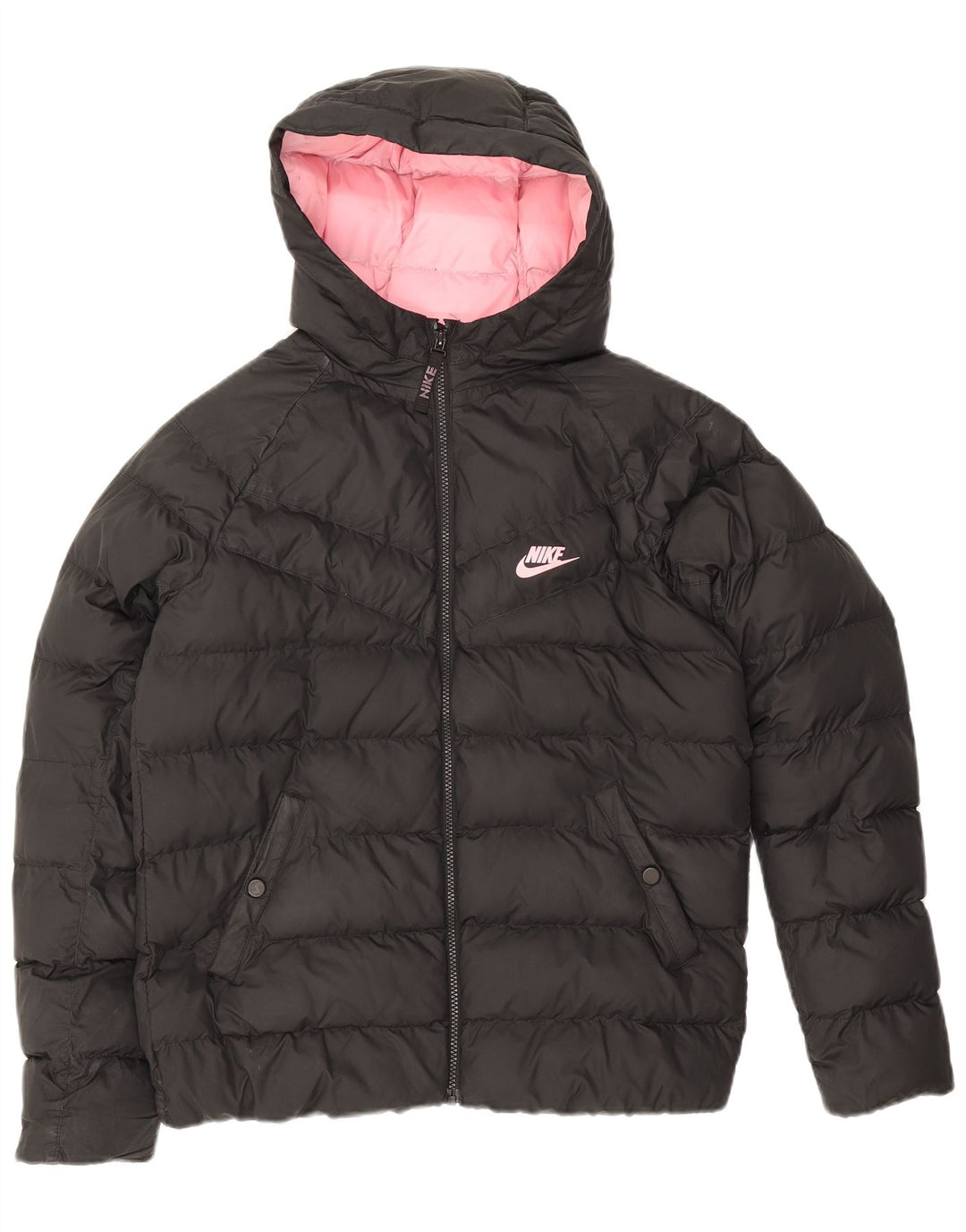 Giacca imbottita con cappuccio Nike bambina 13-14 anni XL poliestere nero