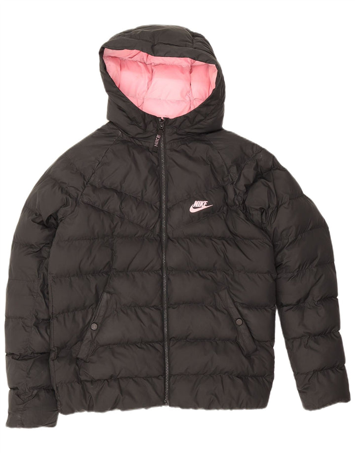 Giacca imbottita con cappuccio Nike bambina 13-14 anni XL poliestere nero