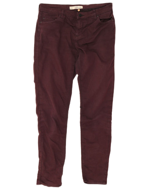 Jeans skinny Leigh rivestiti da donna Topshop W30 L28 cotone bordeaux