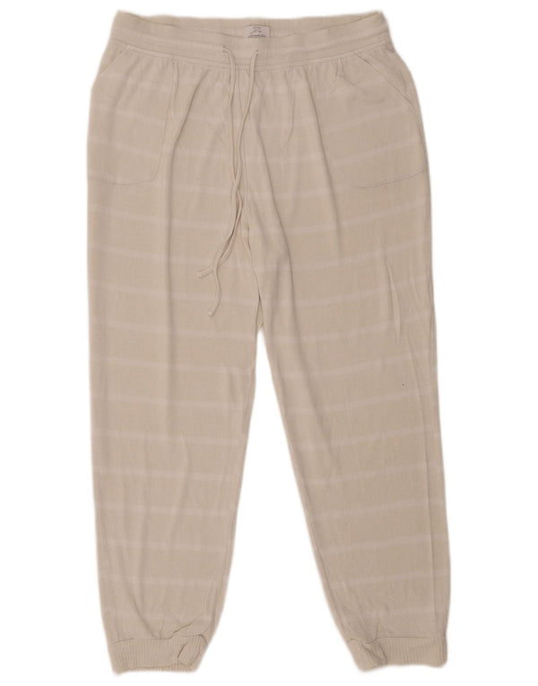 Pantaloni da tuta da donna Fat Face Joggers UK 16 Large Off White Striped