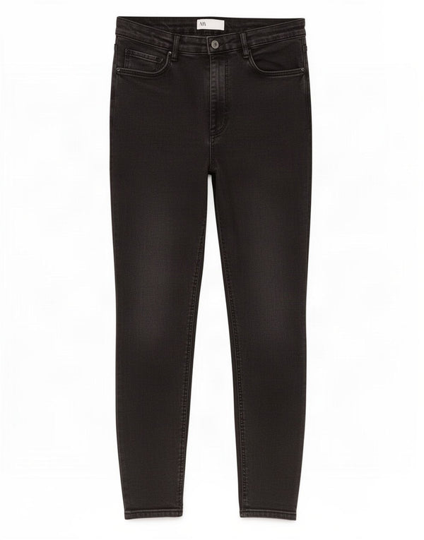 Jeans skinny da donna Zara EU 42 Large W32 L27 cotone nero