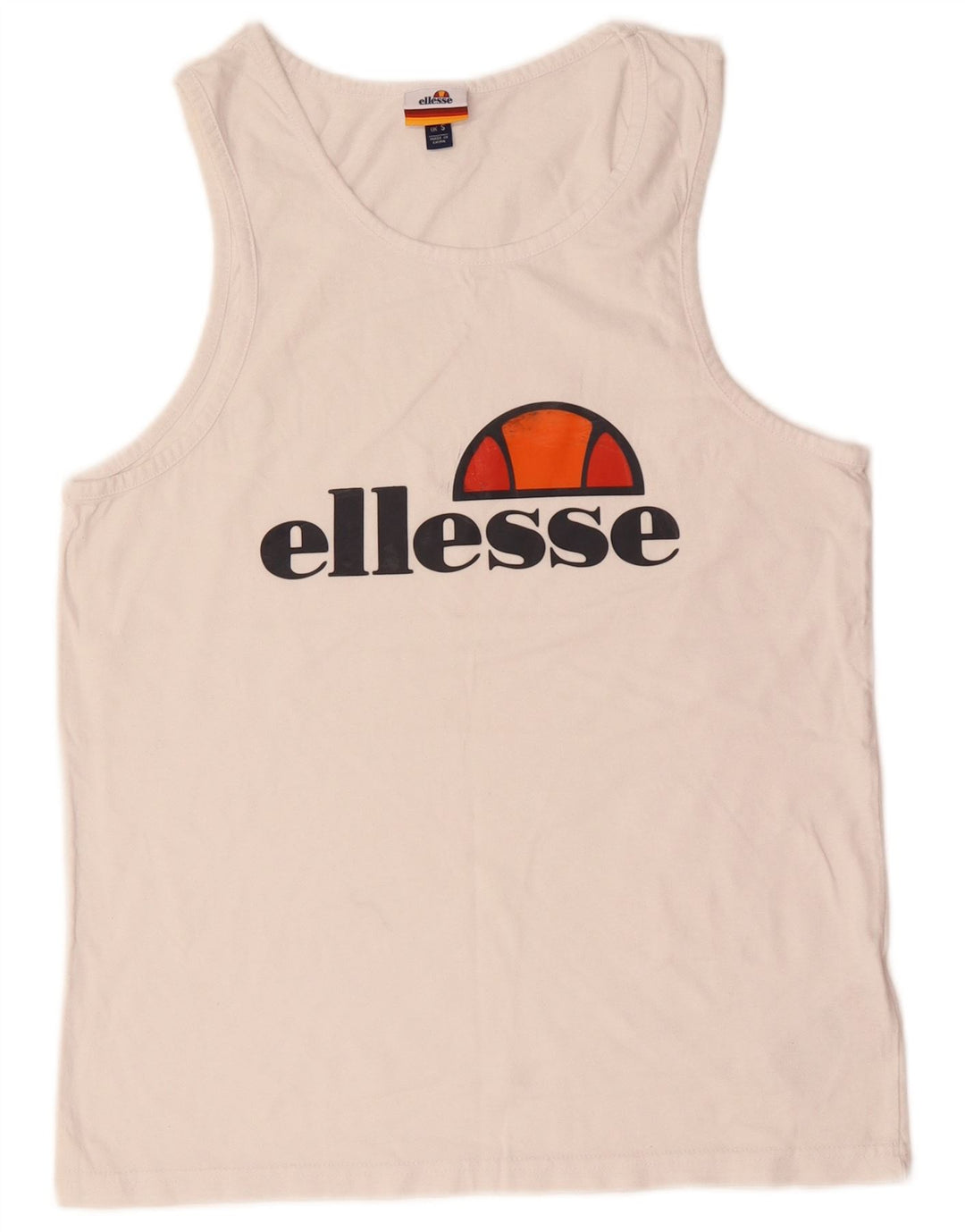 Canottiera grafica da uomo Ellesse piccola in cotone bianco