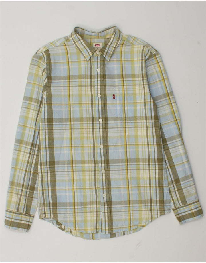 Camicia standard da uomo Levi's in cotone a quadri verdi piccoli