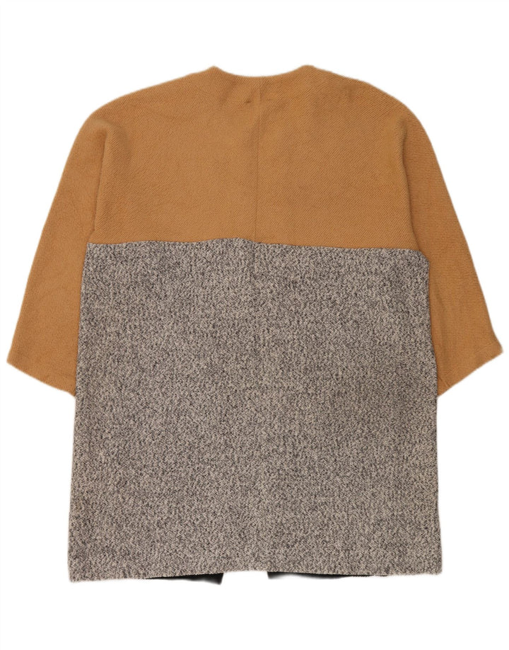 Soprabito aperto oversize da donna Zara UK 14 blocco colore medio multicolore
