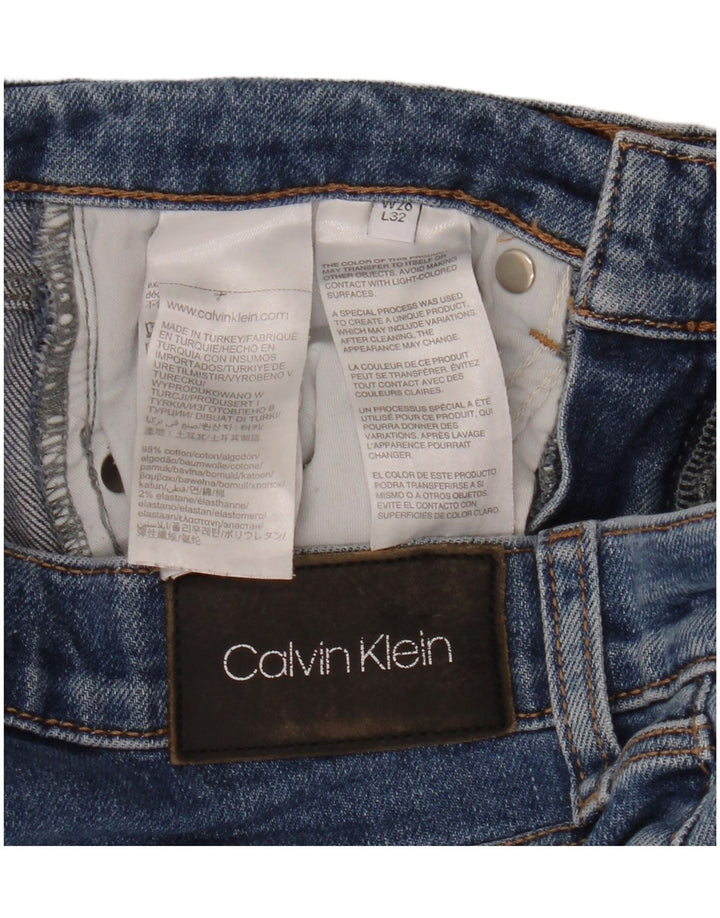 Jeans dritti da donna Calvin Klein W26 L26 cotone blu