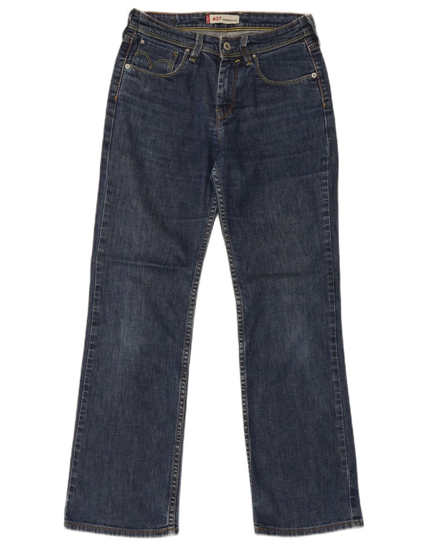 Jeans dritti 627 da donna Levi's W28 L30 cotone blu
