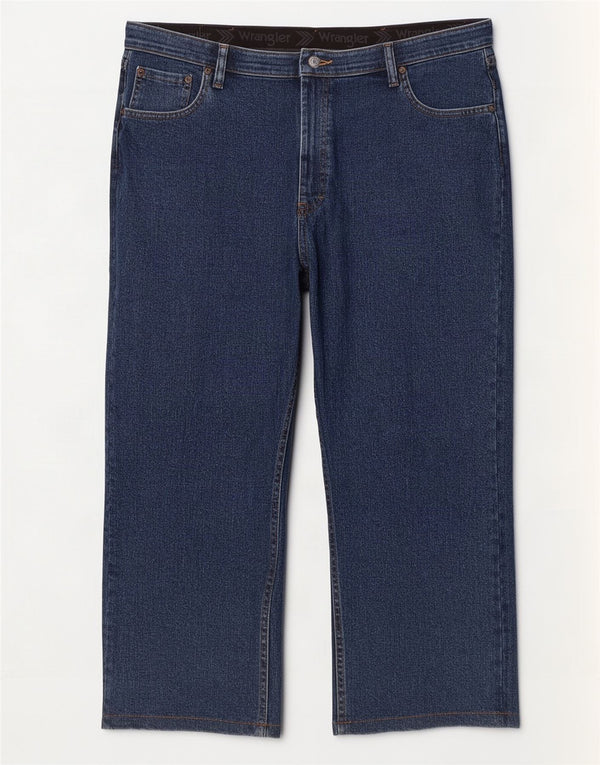 Wrangler Mens Regular Fit Capri Jeans W40 L23 Navy Blue Cotton