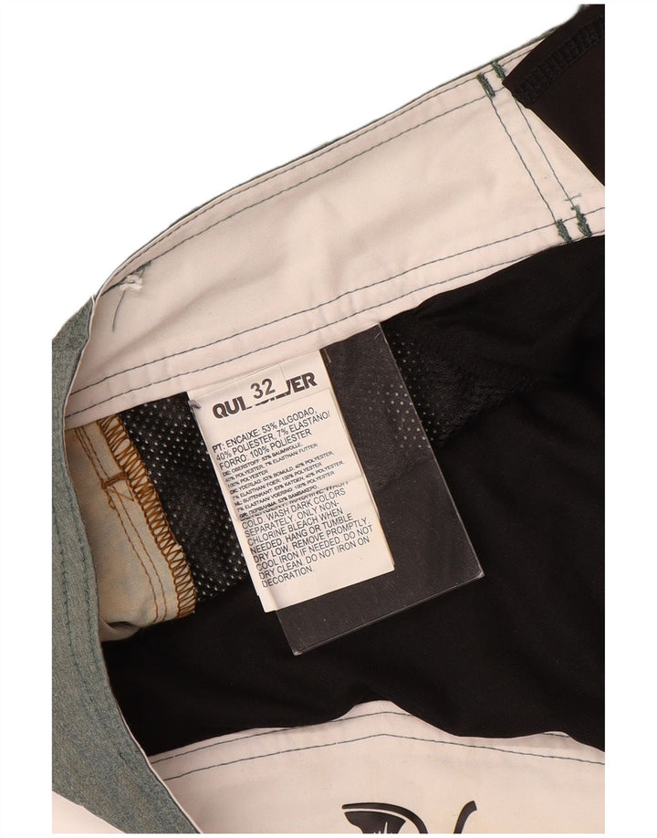 QUIKSILVER Pantaloncini da bagno da uomo Poliestere geometrico kaki medio