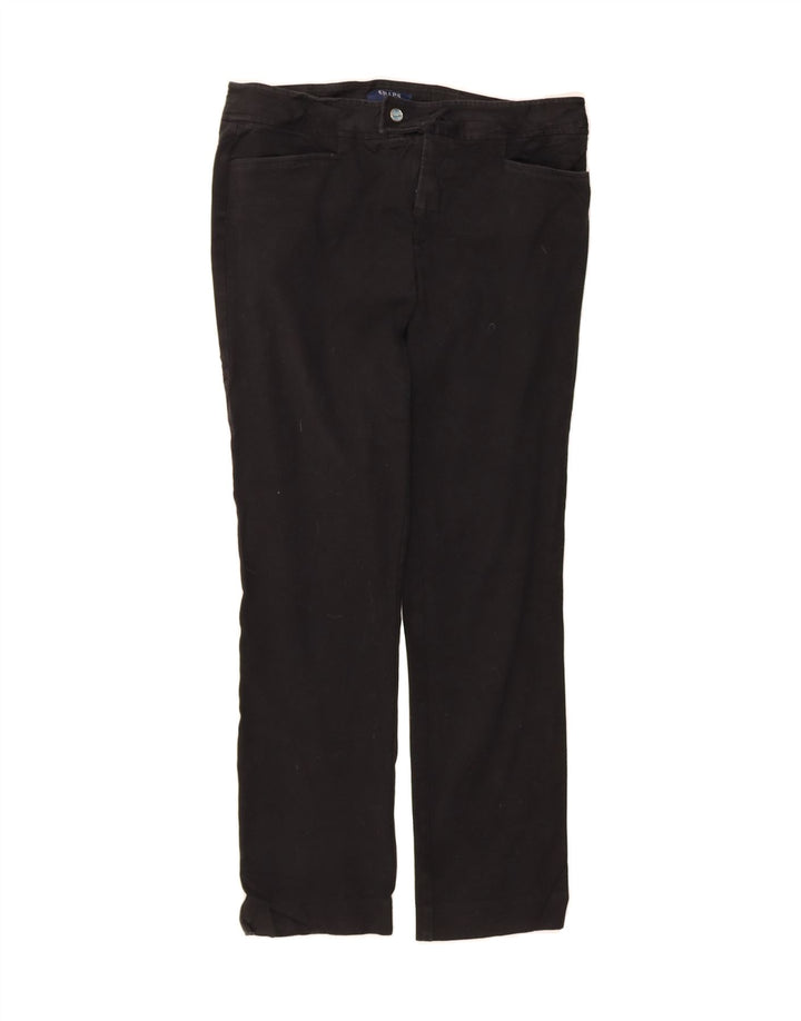 CHAPS Womens Straight Casual Trousers US 8 Medium W30 L28  Black Cotton Vintage Chaps and Second-Hand Chaps from Messina Hembry 