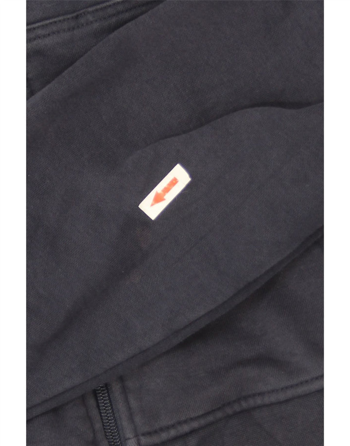 Maglione con cappuccio e zip da uomo Ellesse in cotone a righe medie blu navy