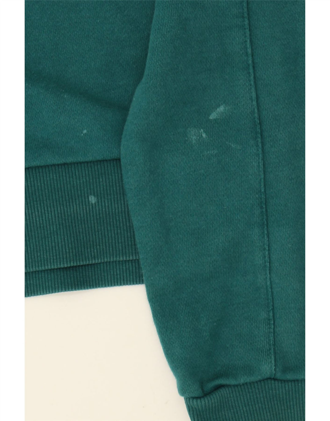 REEBOK Womens Graphic Sweatshirt Jumper UK 12/14 Medium Green Colourblock Vintage Reebok and Second-Hand Reebok from Messina Hembry 