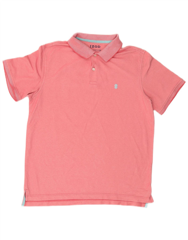 Polo da uomo IZOD in cotone rosa medio