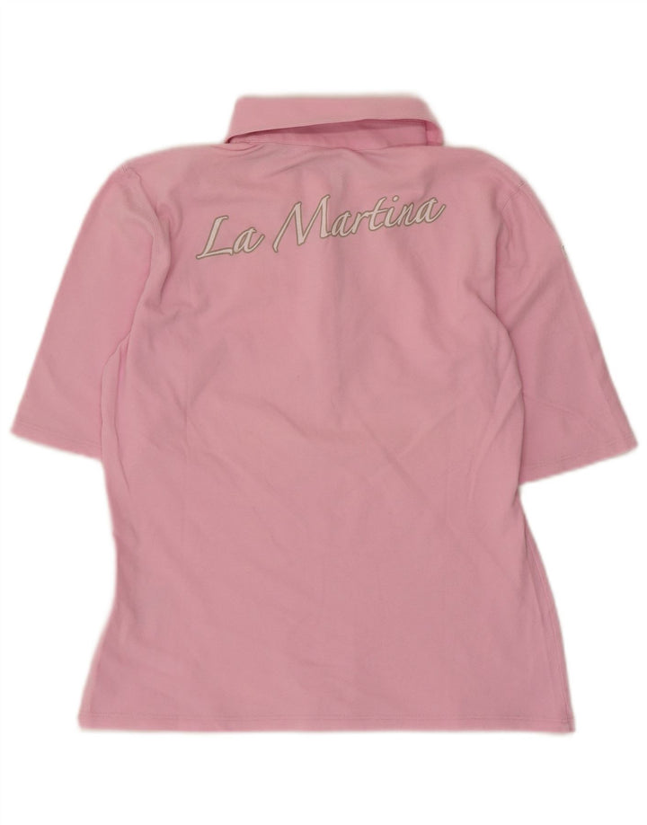 Polo grafica da donna La Martina IT 44 cotone rosa medio