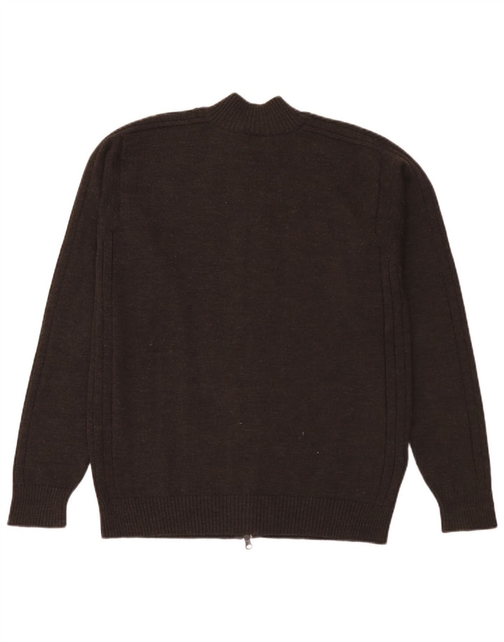 Maglione cardigan da uomo Lacoste taglia 6 XL lana marrone