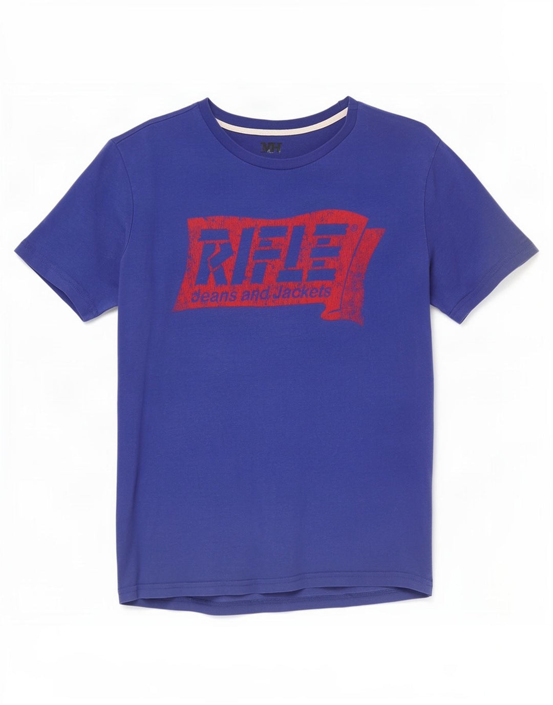 T-shirt grafica da ragazzo Rifle Top 13-14 anni in cotone blu