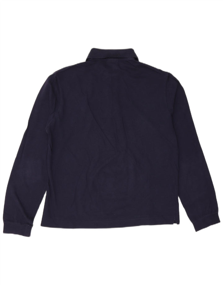 Polo LACOSTE da uomo a maniche lunghe taglia 4 cotone medio blu navy