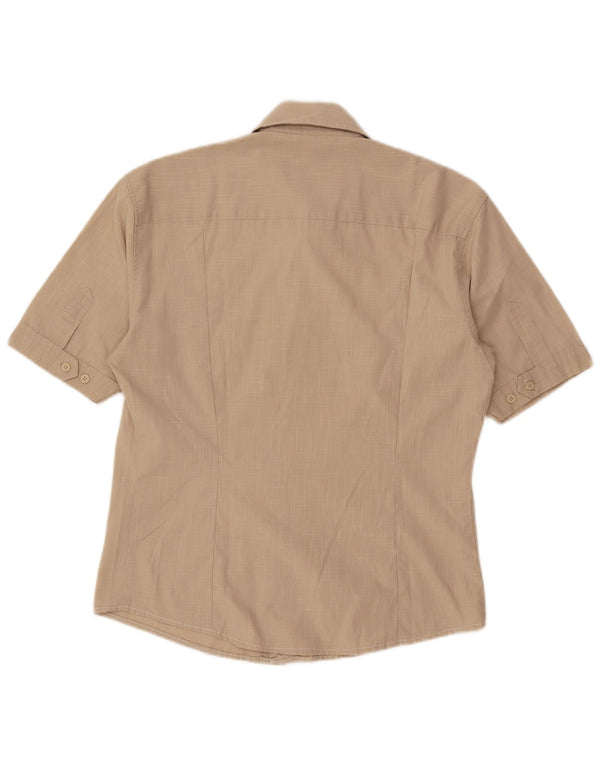 Camicia a maniche corte Sta-Prest da donna Levi's UK 18 XL Beige a quadri