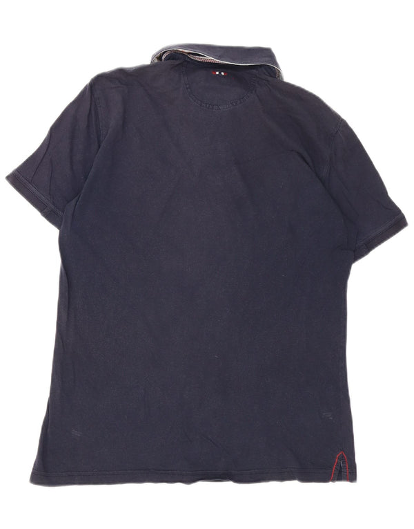 Polo geografica da uomo Napapijri in cotone blu navy medio