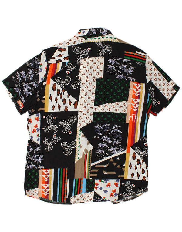 Camicia a maniche corte da uomo VINTAGE XL Patchwork multicolore