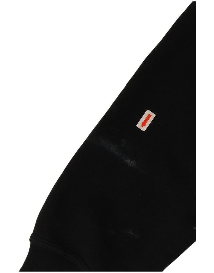 Maglione con cappuccio e zip da uomo NIKE piccolo in cotone nero