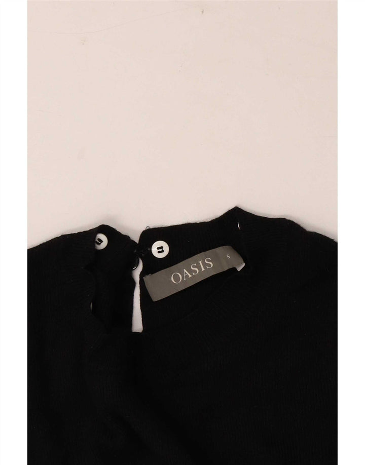 Top da donna Oasis manica 3/4 UK 8 Small Nero