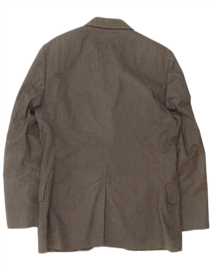 Giacca blazer da uomo a 3 bottoni Massimo Dutti EU 48 cotone marrone medio
