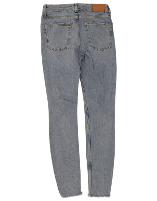 Jeans skinny effetto invecchiato da donna Zara EU 34 2XS W24 L27 cotone blu