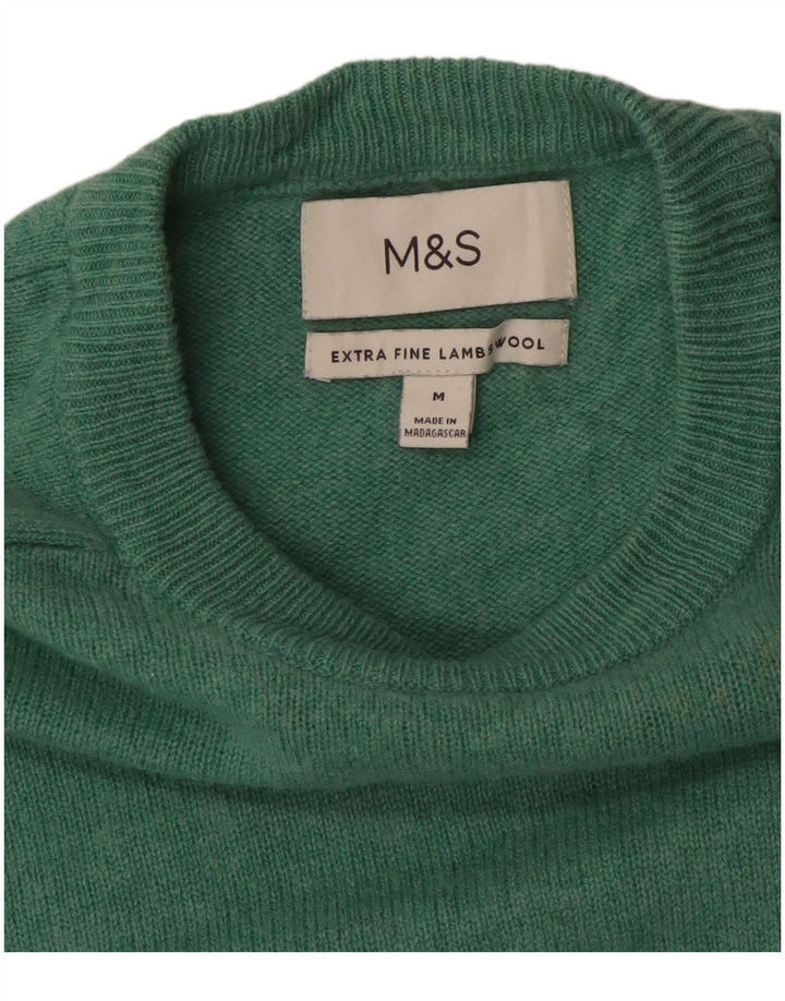 MARKS & SPENCER Maglione girocollo da donna UK 14 Verde medio