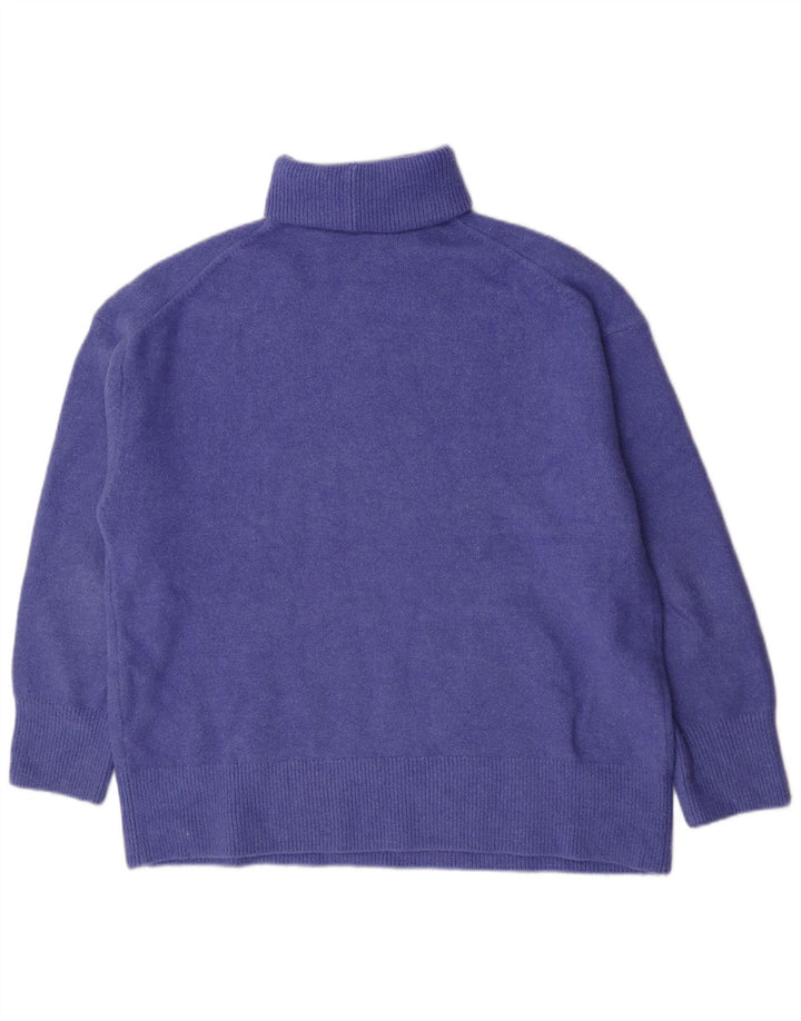 Maglione maglione oversize con collo alto da donna Zara UK 14 Acrilico viola medio