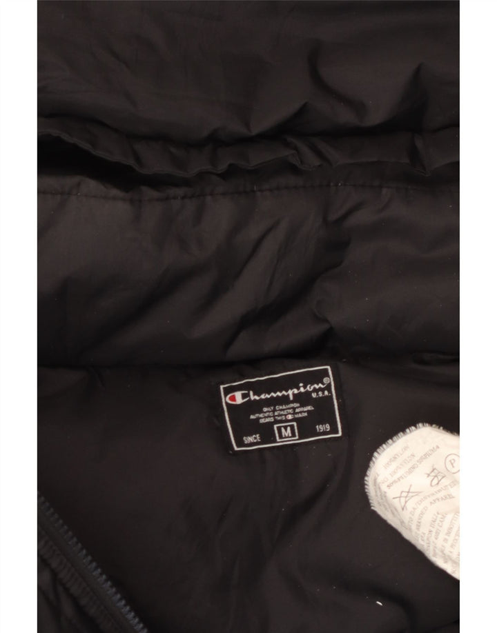 Giacca imbottita con cappuccio da uomo Champion UK 38 nylon nero medio