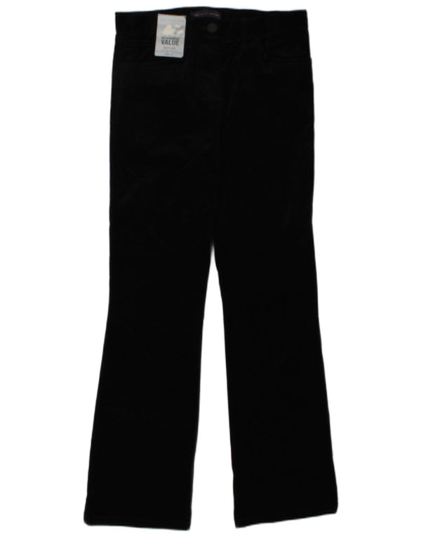 Pantaloni in velluto a coste bootcut da donna Marks & Spencer UK 8 piccoli W27 L31 neri