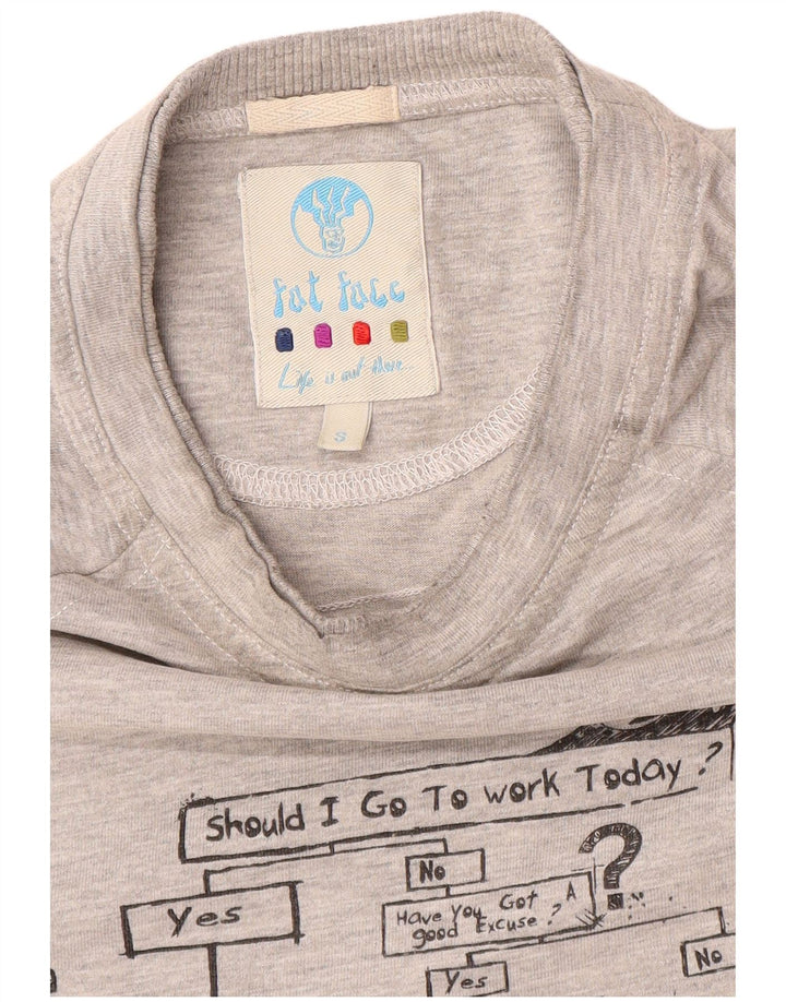 T-shirt grafica da uomo Fat Face Top piccola grigia