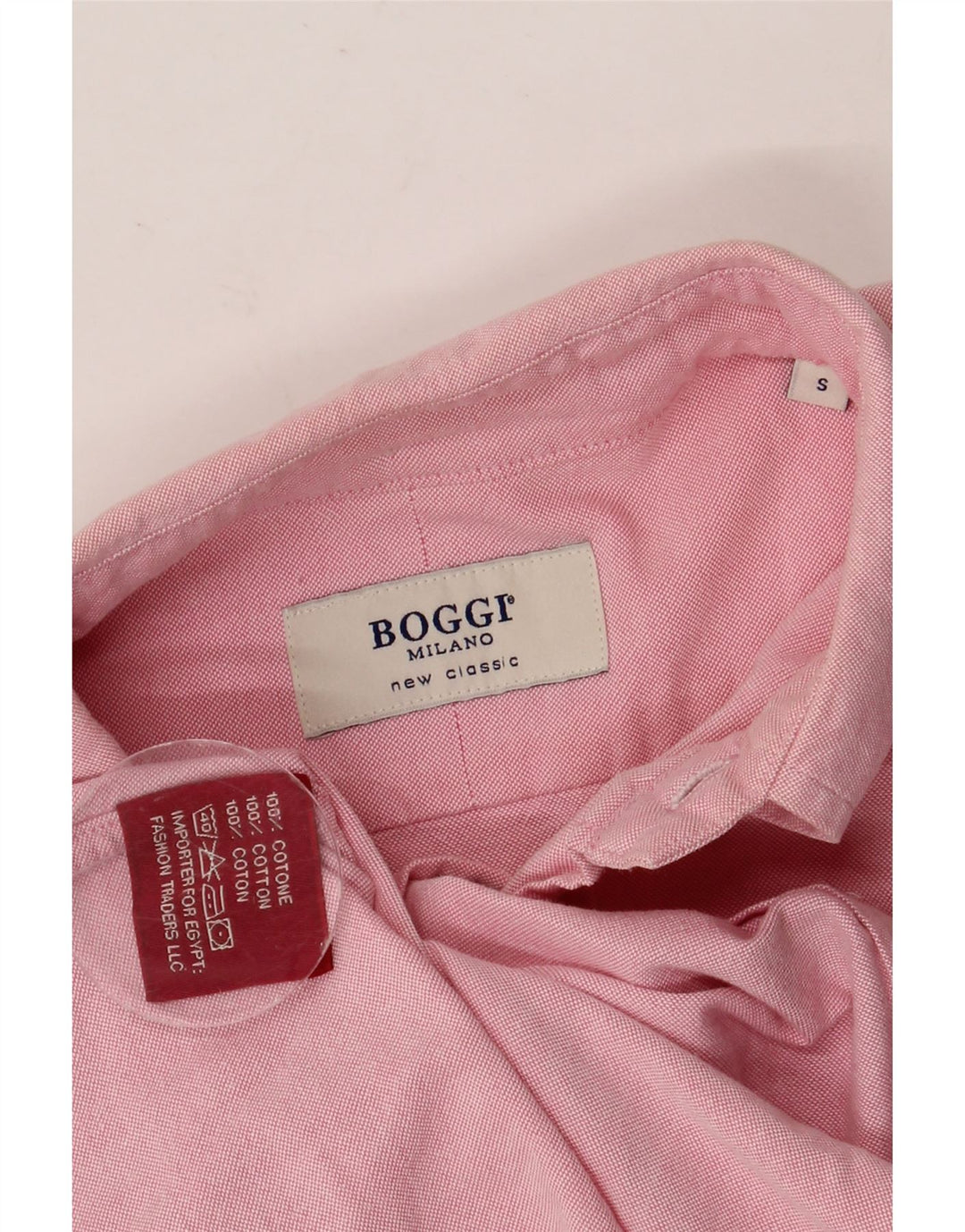 BOGGI Camicia Milano da uomo piccola in cotone rosa