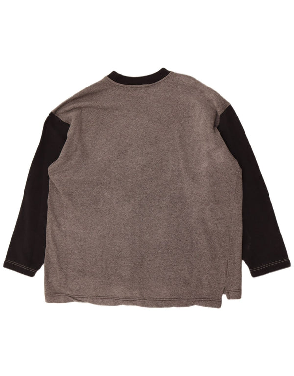 Felpa da uomo Champion Jumper XL in cotone color block grigio