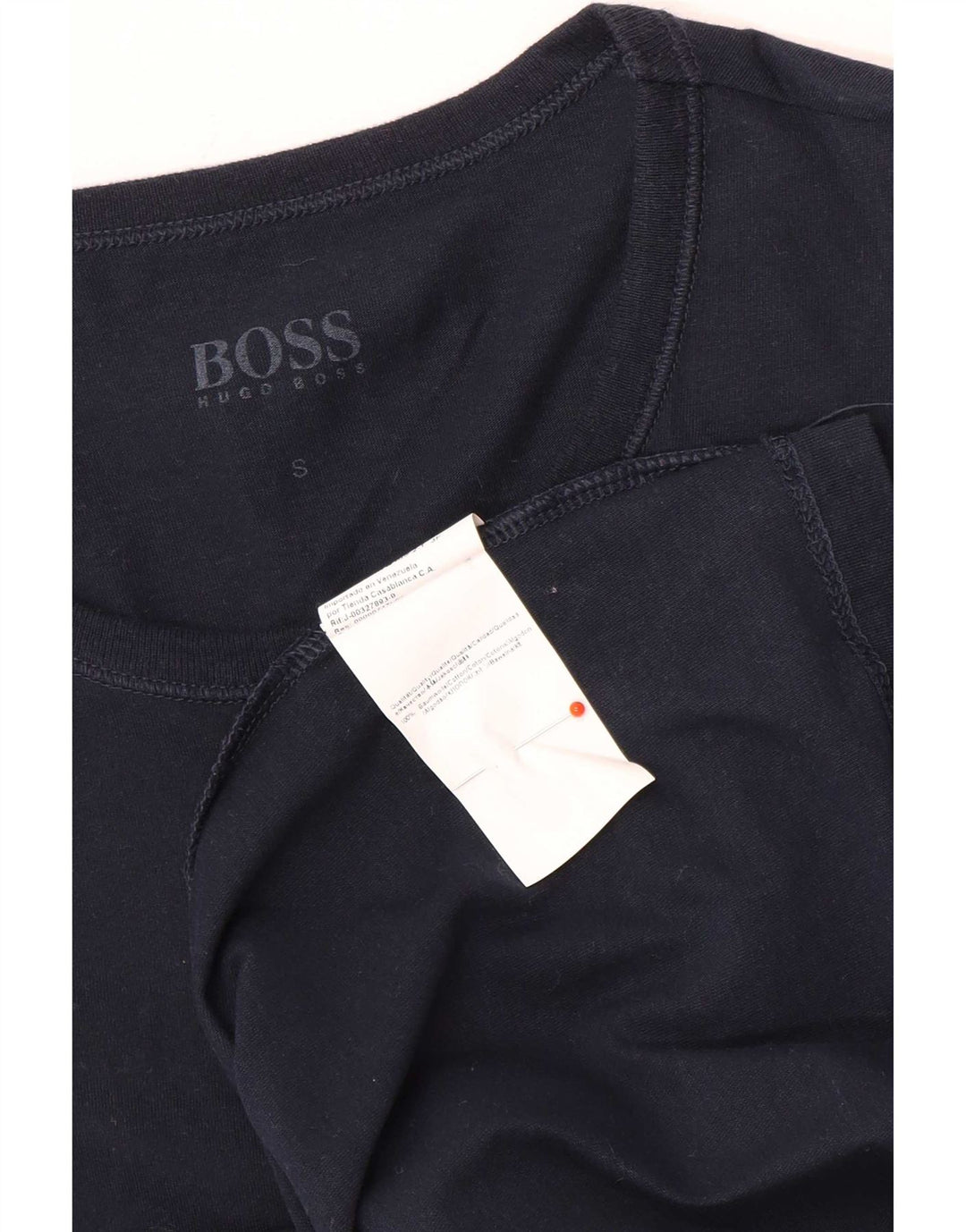 T-shirt da uomo Hugo Boss Top Small in cotone blu navy